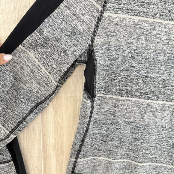 Lululemon Velocity Long Sleeve Shirt Mens Small Gray Striped Color Block Thumb - Picture 6 of 13